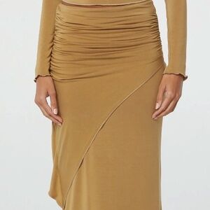 The Line By K Fitted Midi Lined Slip On Maxi  Skirt